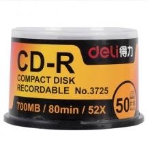 得力3725-CD-R(霧銀)(50片/筒)