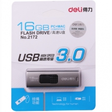 得力2172推拉式U盤16G(黑)